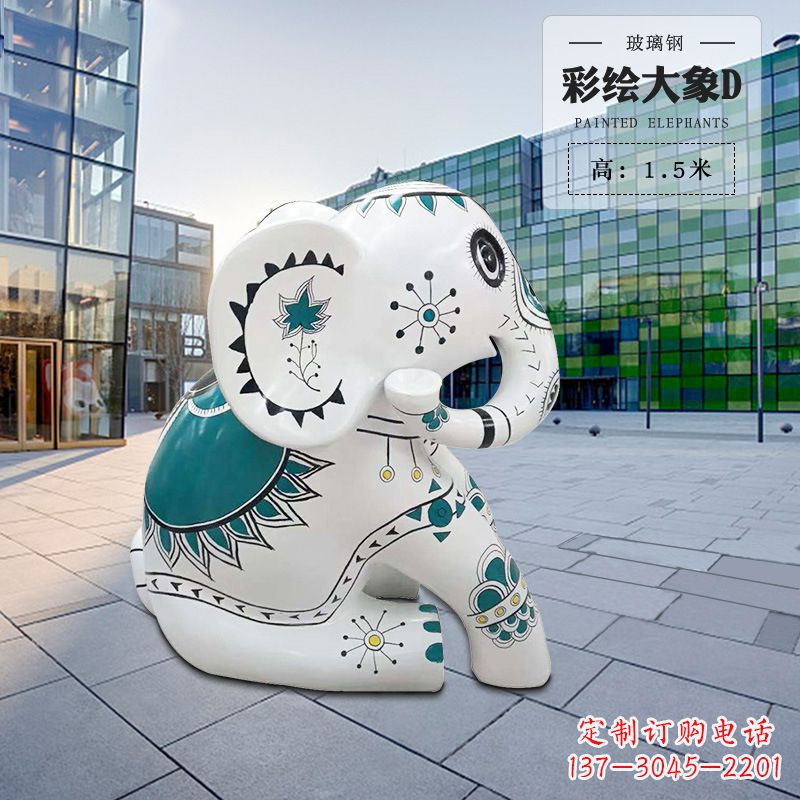 福建玻璃钢小象雕塑精致而可爱