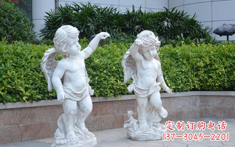福建玻璃钢小天使雕塑 西方人物雕塑