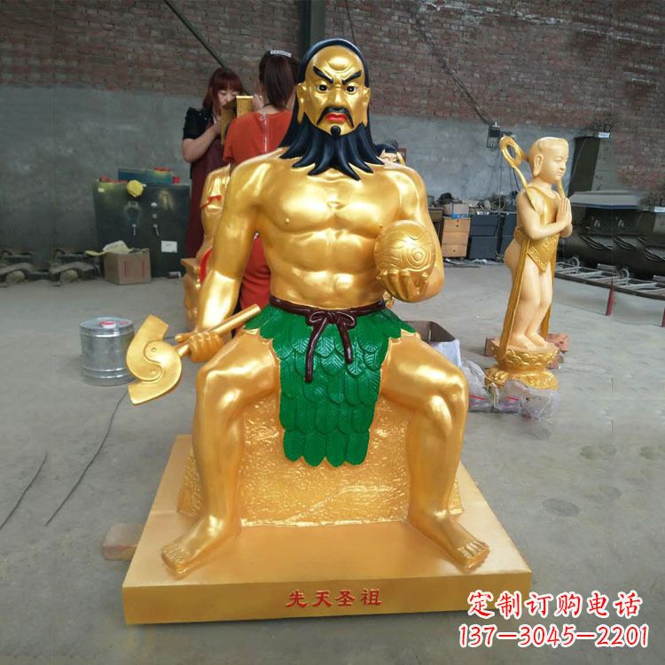 福建炎帝雕塑玻璃钢彩绘的神话传说