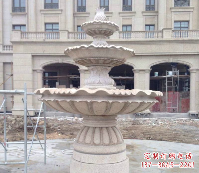 福建菠萝多层喷泉石雕——精美而多变的艺术品