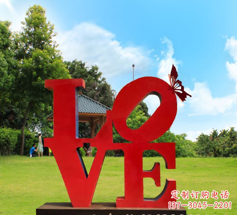福建不锈钢love景观雕塑222