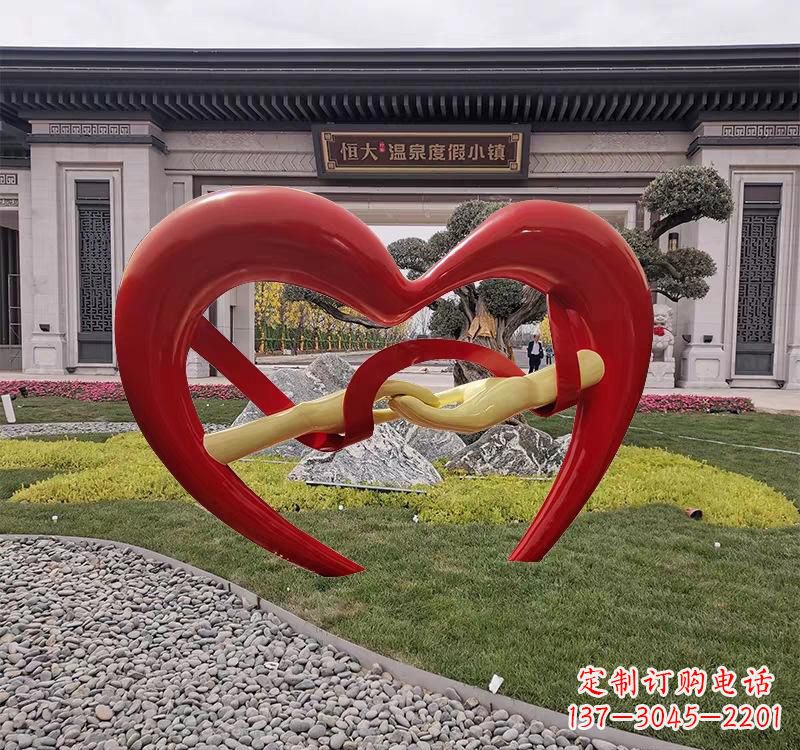 福建不锈钢爱心字母雕塑——传递爱的艺术美学