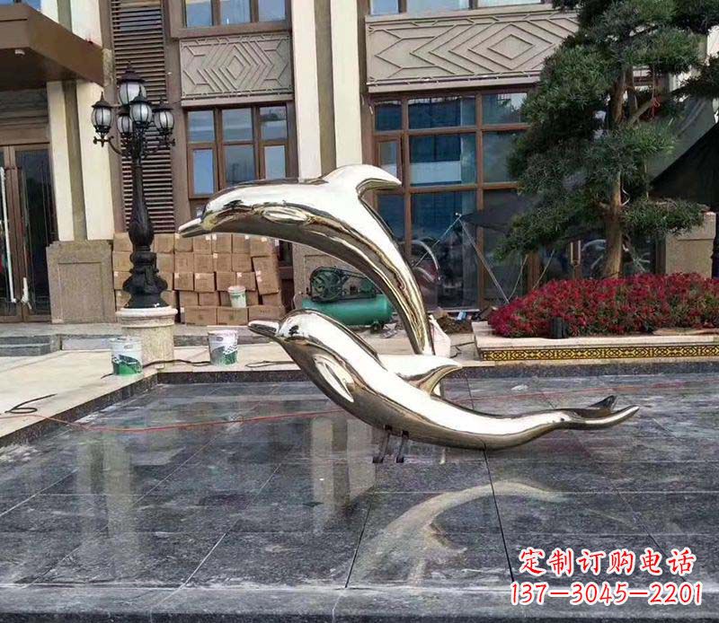 福建不锈钢海豚雕塑——美丽的艺术礼物
