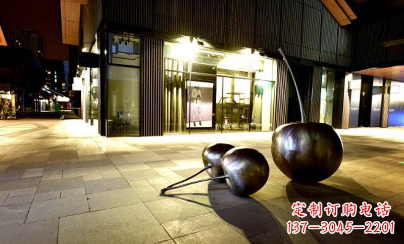 福建不锈钢樱桃雕塑