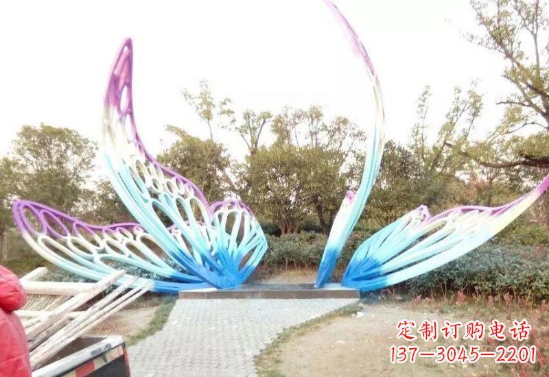 福建不锈钢彩色蝴蝶雕塑