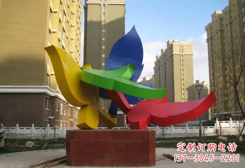 福建不锈钢彩色树叶雕塑
