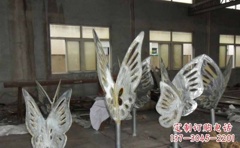 福建不锈钢彩色蝴蝶景观雕塑