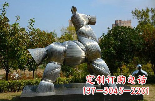 福建不锈钢草扎马雕塑