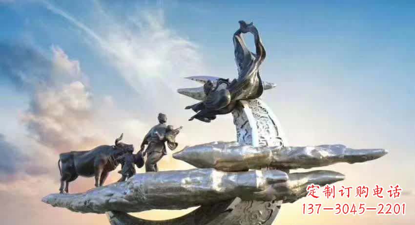 福建不锈钢嫦娥奔月雕塑