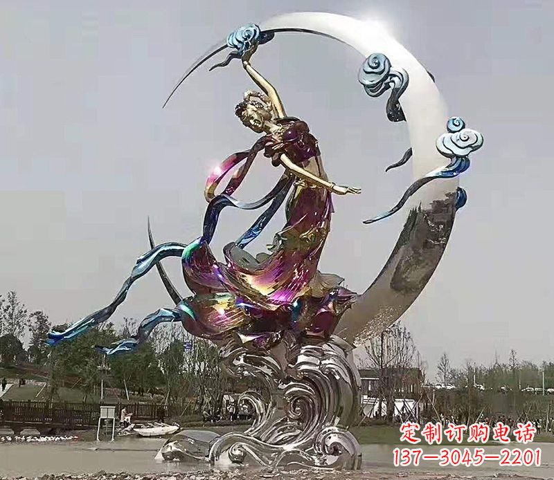 福建不锈钢嫦娥奔月雕塑