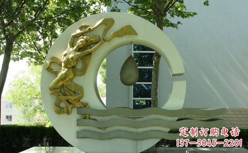 福建不锈钢嫦娥奔月景观雕塑