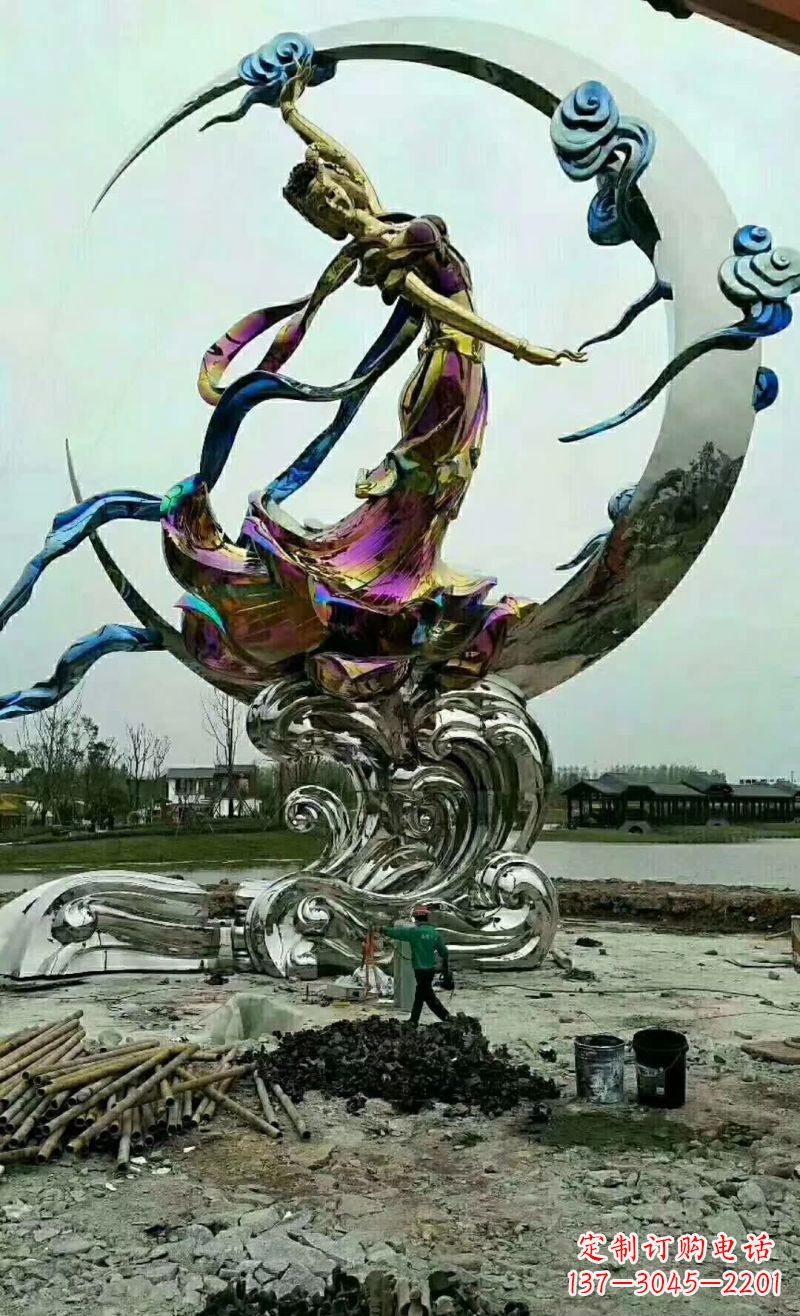 福建不锈钢嫦娥奔月雕塑