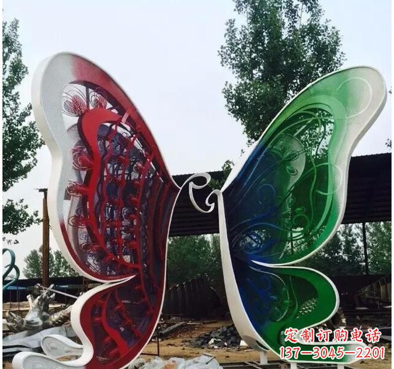 福建不锈钢城市彩色蝴蝶雕塑