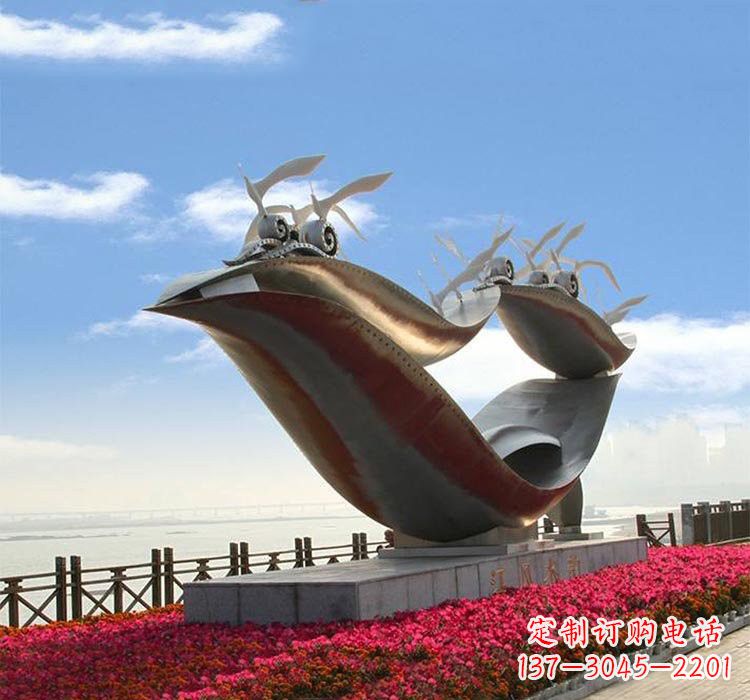 福建海鸥雕塑——点缀不锈钢城市