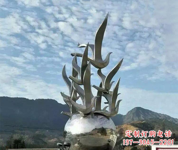 福建不锈钢地球雕塑为和平呼唤