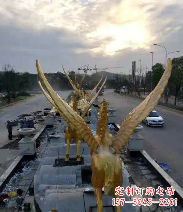 福建不锈钢城市飞龙雕塑