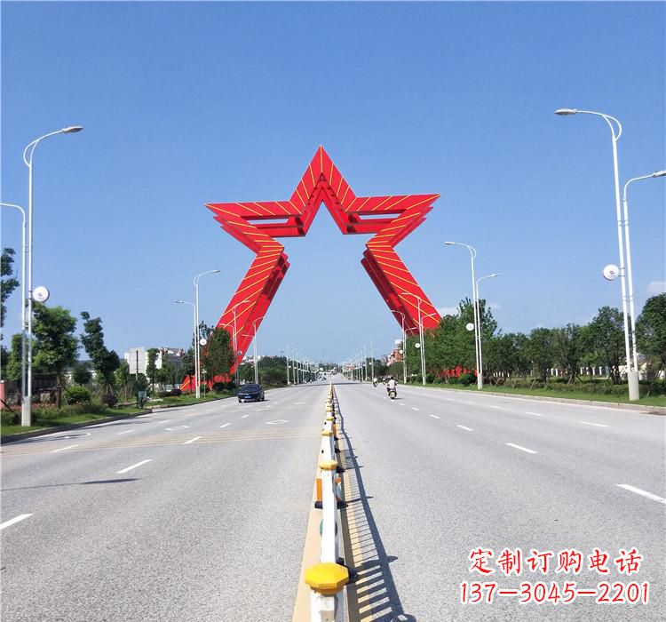 福建不锈钢城市拱门雕塑一座精美的艺术作品
