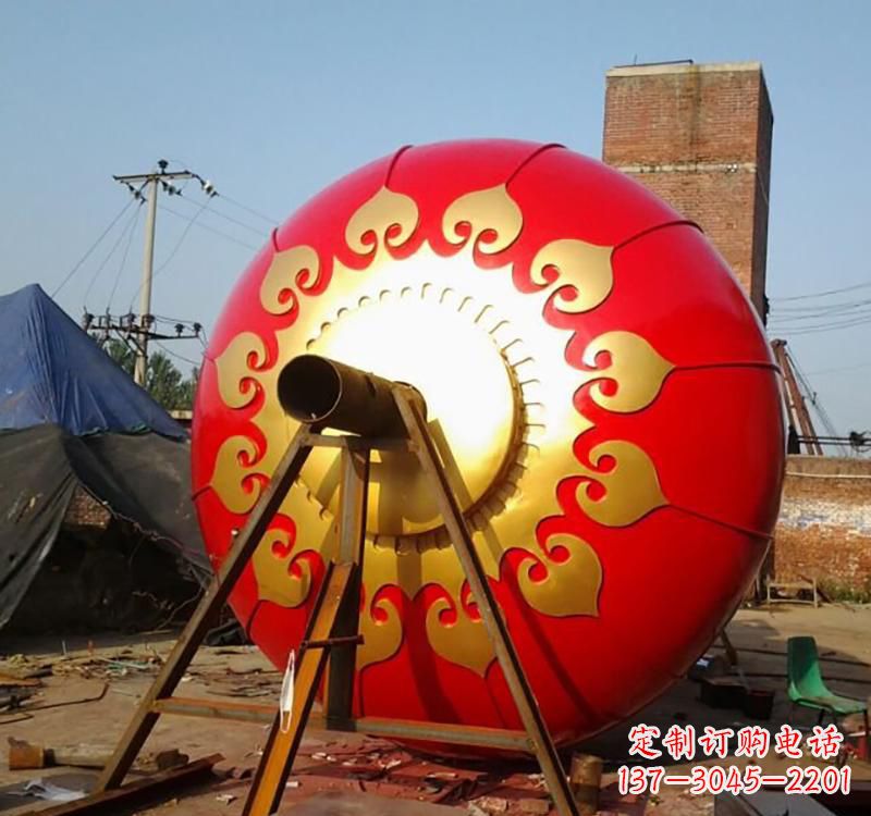 福建不锈钢城市红色灯笼雕塑