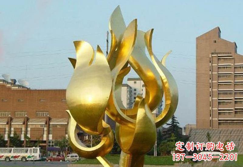 福建精美的不锈钢荷花雕塑