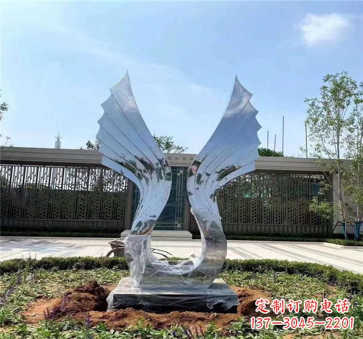 福建精美不锈钢翅膀雕塑