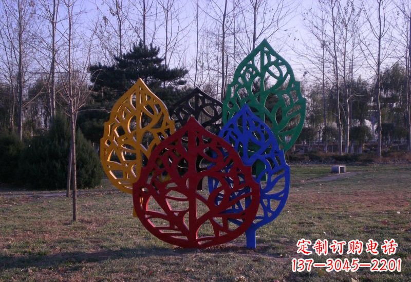 福建精美不锈钢树叶雕塑