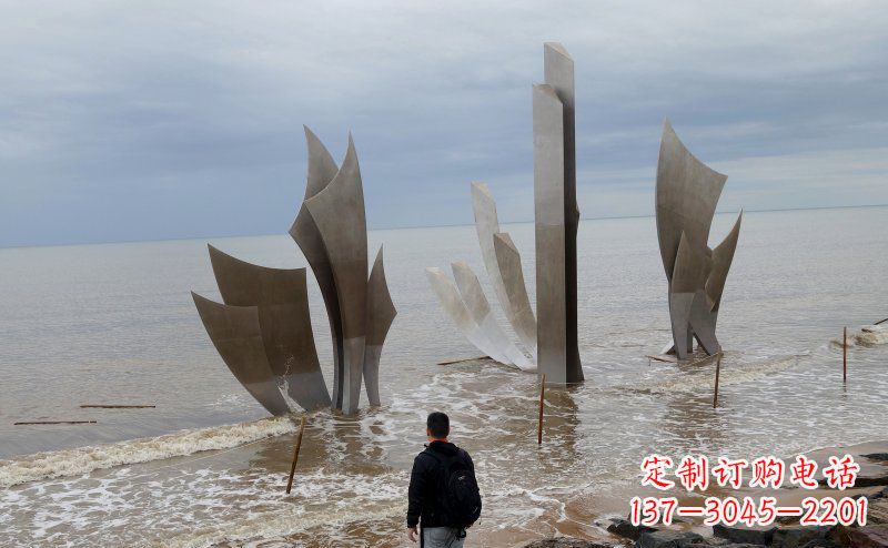 福建不锈钢船帆海边景观雕塑