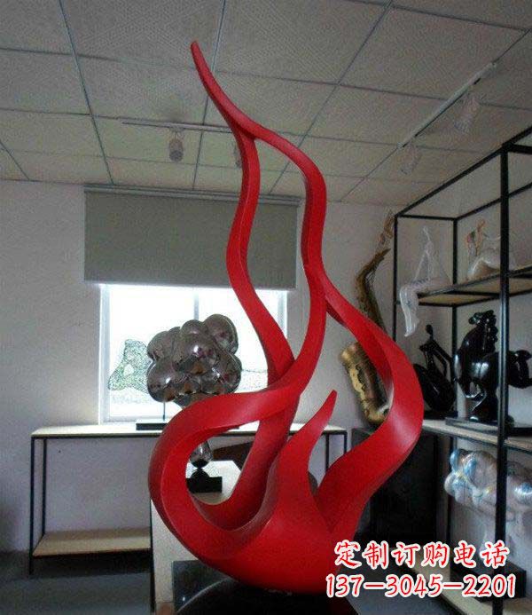 福建精致不锈钢火苗雕塑
