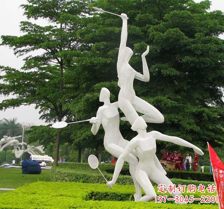 福建精美绝伦的不锈钢羽毛球雕塑