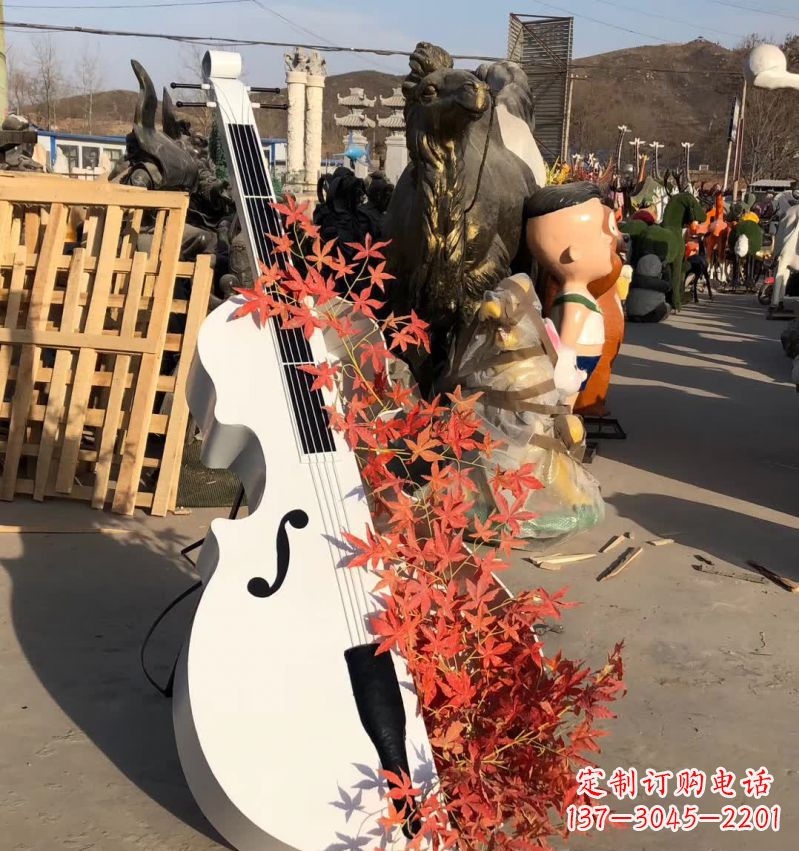 福建不锈钢大提琴雕塑—精致的艺术精品