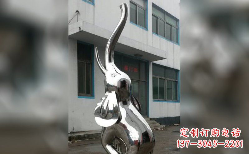 福建精致的不锈钢大象雕塑