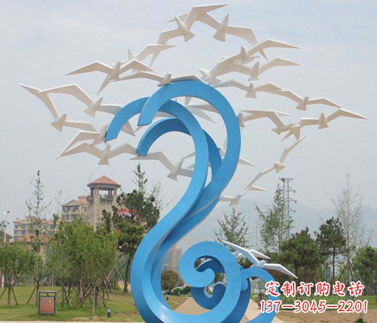 福建不锈钢大雁雕塑传承传统文化的象征