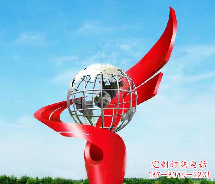 福建不锈钢地球雕塑精美的艺术品
