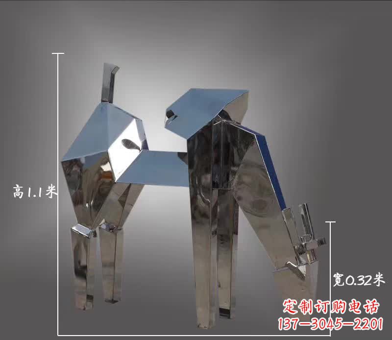 福建不锈钢抽象动物鹿雕塑