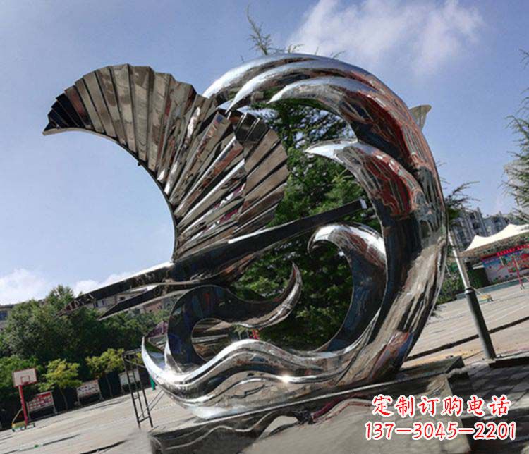福建不锈钢帆船雕塑象征海上生活的艺术精品