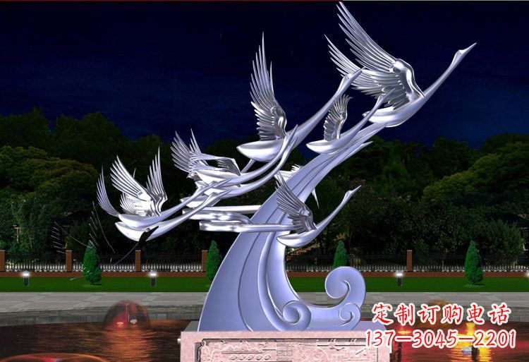 福建不锈钢雕塑——以天鹅为灵感