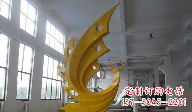 福建不锈钢抽象凤凰雕塑 (3)