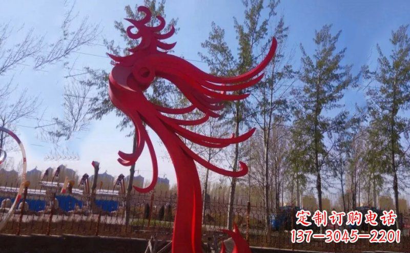 福建不锈钢凤凰雕塑——象征着美丽与力量