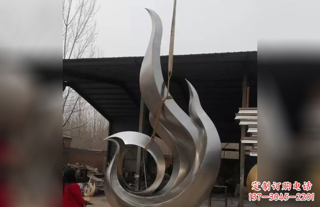 福建不锈钢抽象凤凰雕塑 (7)