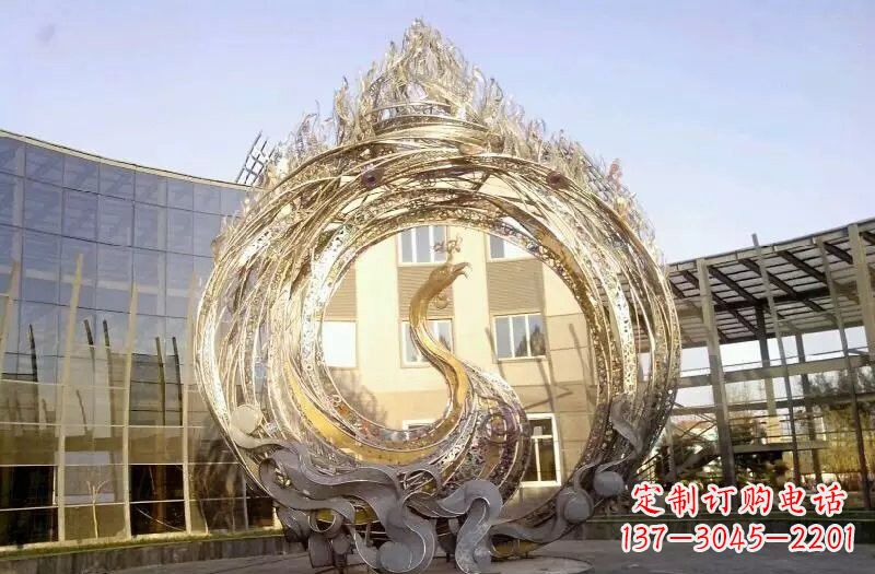 福建不锈钢凤凰涅槃雕塑