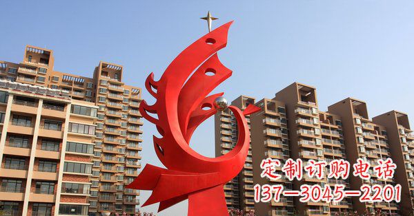 福建不锈钢抽象凤凰小区雕塑