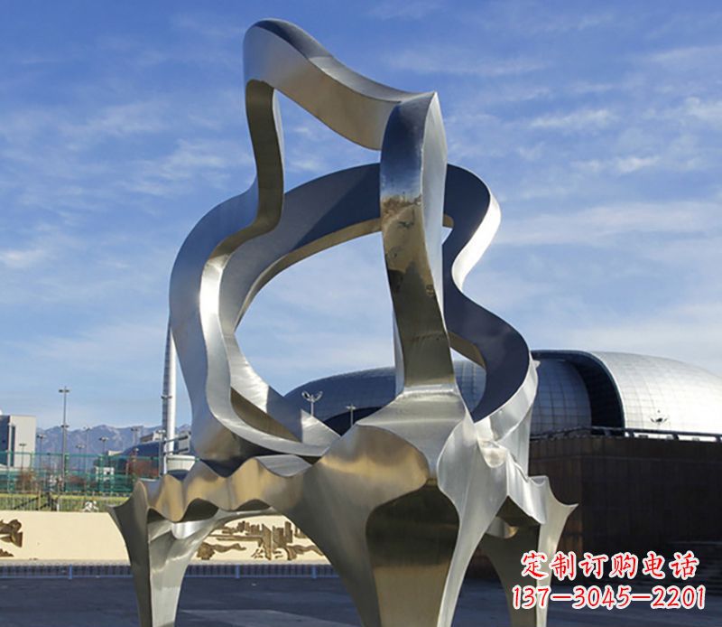 福建不锈钢抽象钢琴雕塑 (2)