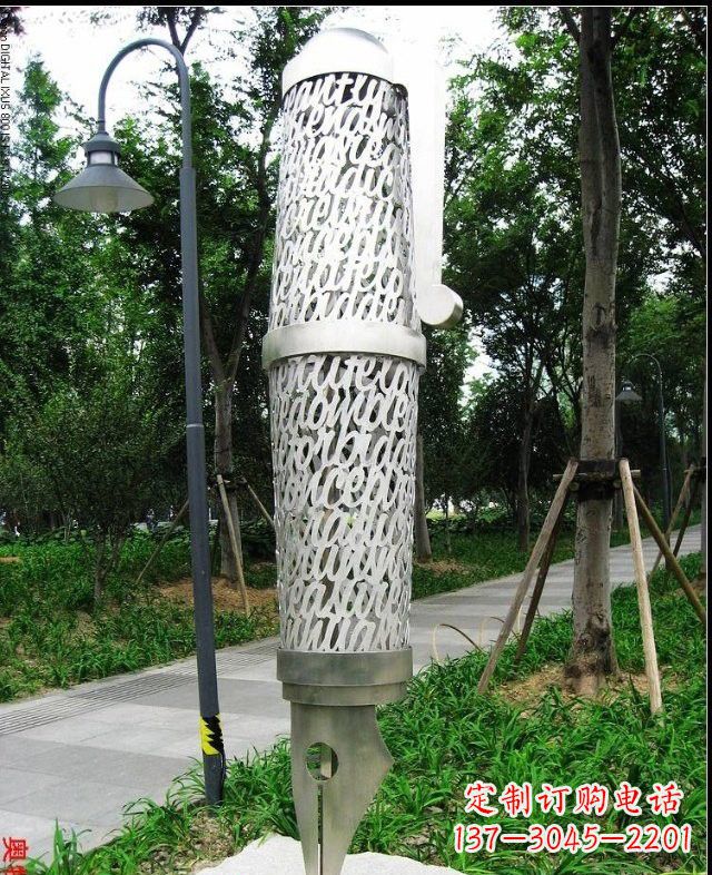 福建不锈钢抽象钢笔雕塑222