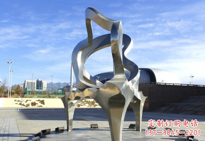 福建不锈钢抽象钢琴雕塑