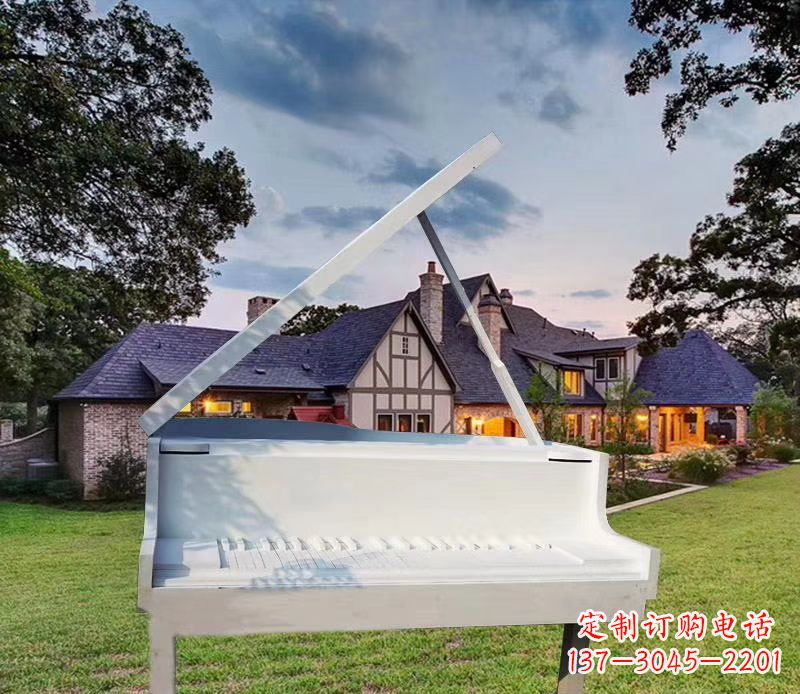 福建不锈钢抽象钢琴雕塑广场景观雕塑