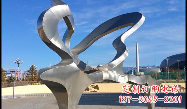 福建不锈钢抽象钢琴雕塑1