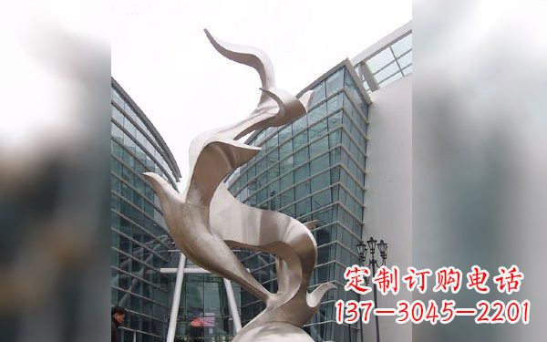 福建不锈钢抽象鸽子雕塑 (2)