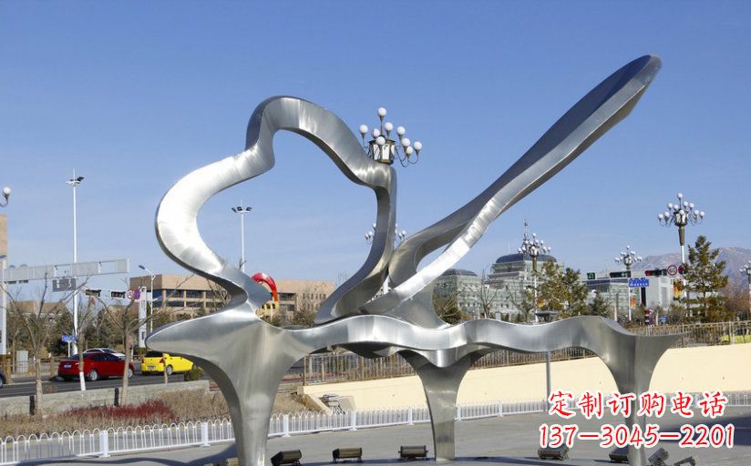 福建不锈钢抽象钢琴广场雕塑