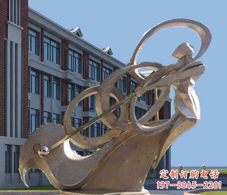 福建不锈钢抽象高尔夫球人物雕塑