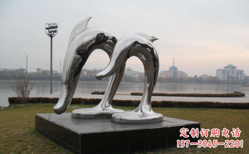 福建精致的不锈钢海豚雕塑