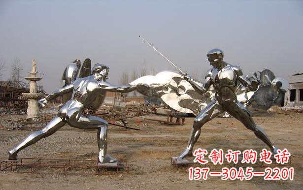 福建不锈钢雕刻的运动员雕塑